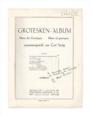 Grotesken-Album: Album des Grotesques: Album of Grotesques. (Inscribed and signed by contributor Karl Rathaus)
