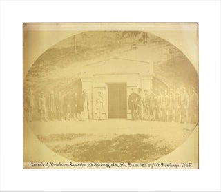 Tomb of Abraham Lincoln, at Springfield, Ill. Guarded by Vet. Res. Corps 1865. [caption title]