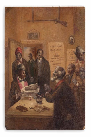 Scenes of African-American Life in New Orleans: Late 19th-early 20th c. American genre painting attributed to Swedish-American artist Thure de Thulstrup.