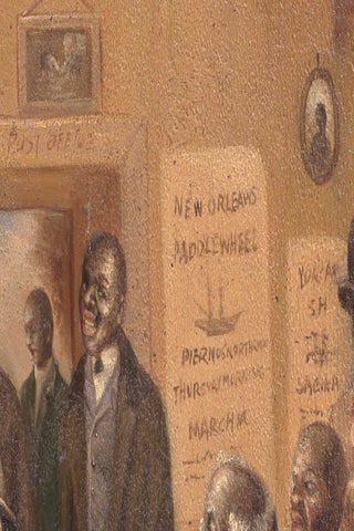 Scenes of African-American Life in New Orleans: Late 19th-early 20th c. American genre painting attributed to Swedish-American artist Thure de Thulstrup.