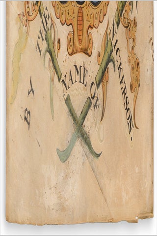 “By the Name of Nickerson.” Late 18th to early 19th century original watercolor coat-of-arms for the Nickerson family of Massachusetts, possibly for American Revolution Minuteman, Phineas Adams Nickerson of Winchester.