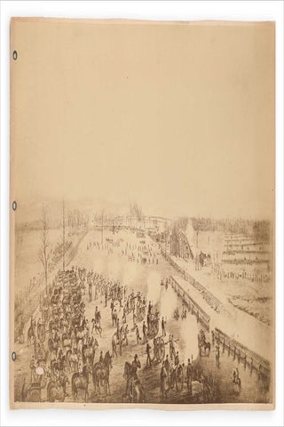 Two large 19th c. photographic images showing the Battle of Stones River, i.e., the Second Battle of Murfreesboro, in Tennessee.