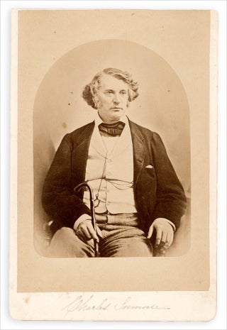 3733955] Cabinet card photograph of Charles Sumner, abolitionist and Massachusetts senator....