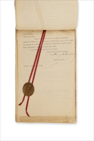 1905–1906 Houston, Texas land title abstract for Quimby’s Addition; with supplement.