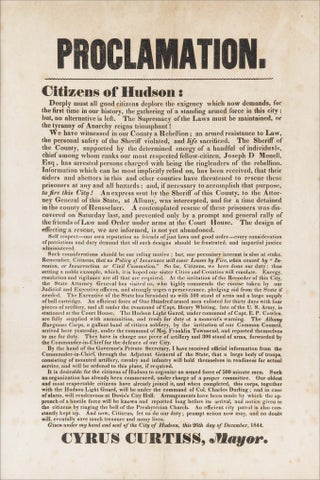 Proclamation. Citizens of Hudson…