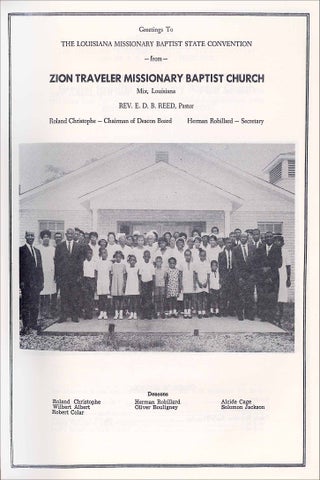 Official Program of the One Hundred First Annual Session of the Louisiana Missionary Baptist State Convention ... To Be Held With the Mount Zion First Baptist Church ... Baton Rouge, Louisiana July 21-26, 1974.