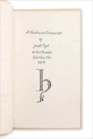 The Holy Office by James Joyce. A Hawkhurst Manuscript. (Limited edition)