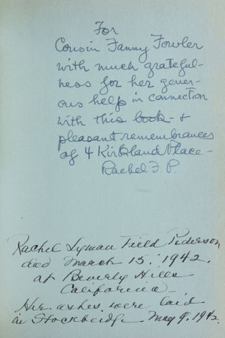 All This and Heaven Too. (first edition; inscribed copy; trial dust jacket)