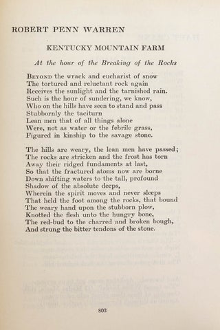The American Caravan: A Yearbook of America Literature. (Signed by Robert Penn Warren)