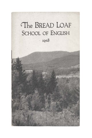 The Bread Loaf School of English, 1928.