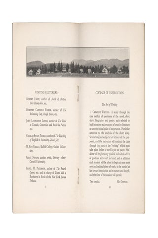 The Bread Loaf School of English, 1928.